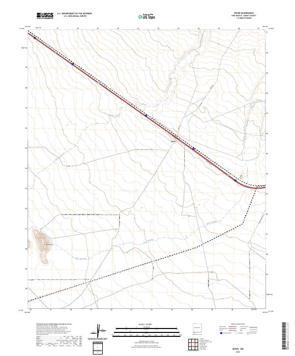 US Topo 7.5-minute map for Separ NM