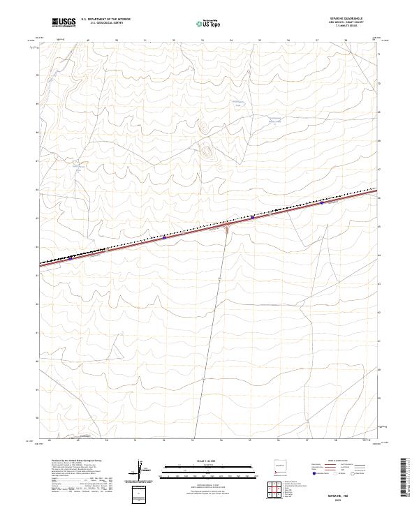 US Topo 7.5-minute map for Separ NE NM