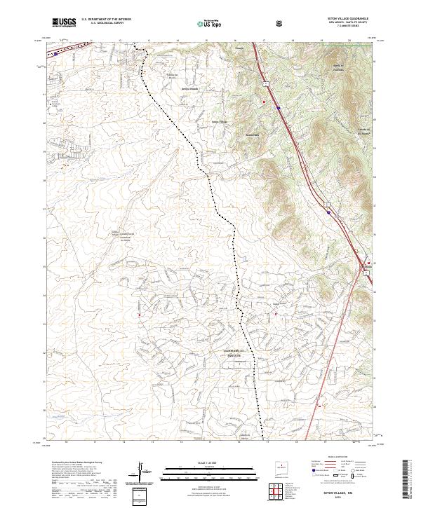 US Topo 7.5-minute map for Seton Village NM
