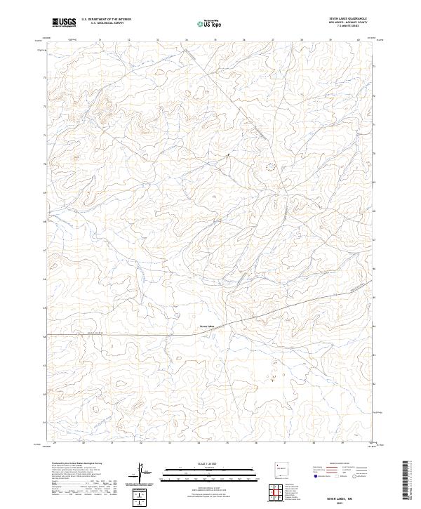US Topo 7.5-minute map for Seven Lakes NM