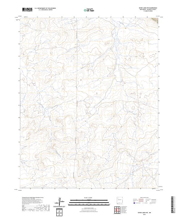US Topo 7.5-minute map for Seven Lakes NW NM