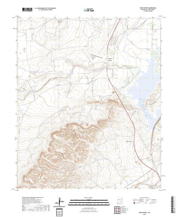 US Topo 7.5-minute map for Seven Rivers NM