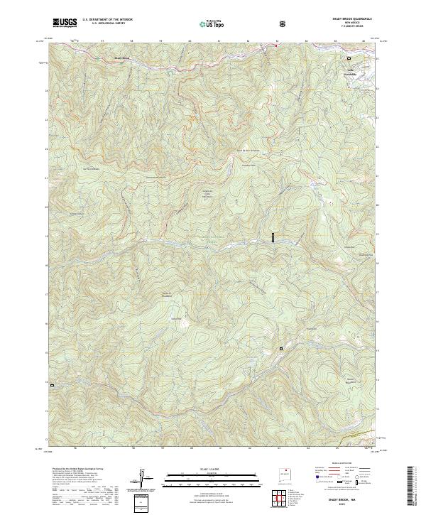 US Topo 7.5-minute map for Shady Brook NM