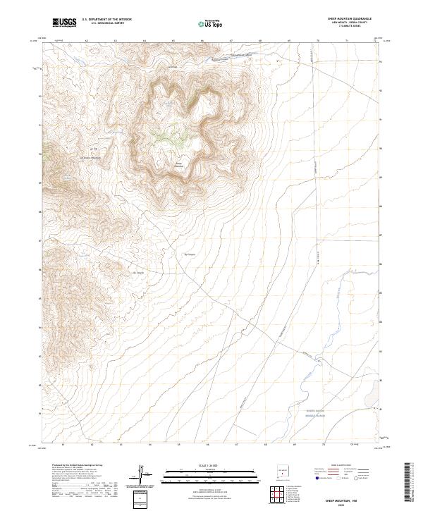 US Topo 7.5-minute map for Sheep Mountain NM