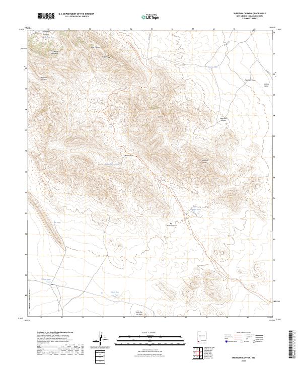 US Topo 7.5-minute map for Sheridan Canyon NM