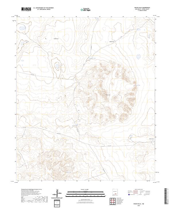 US Topo 7.5-minute map for Shiloh Hills NM