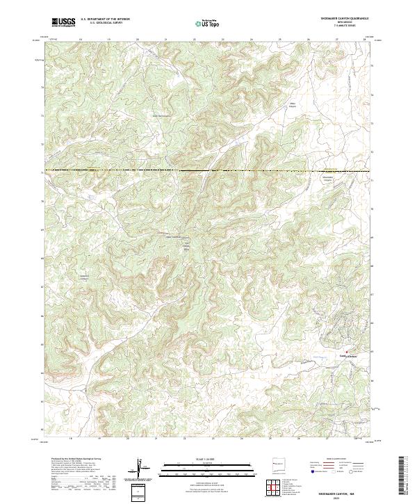 US Topo 7.5-minute map for Shoemaker Canyon NM