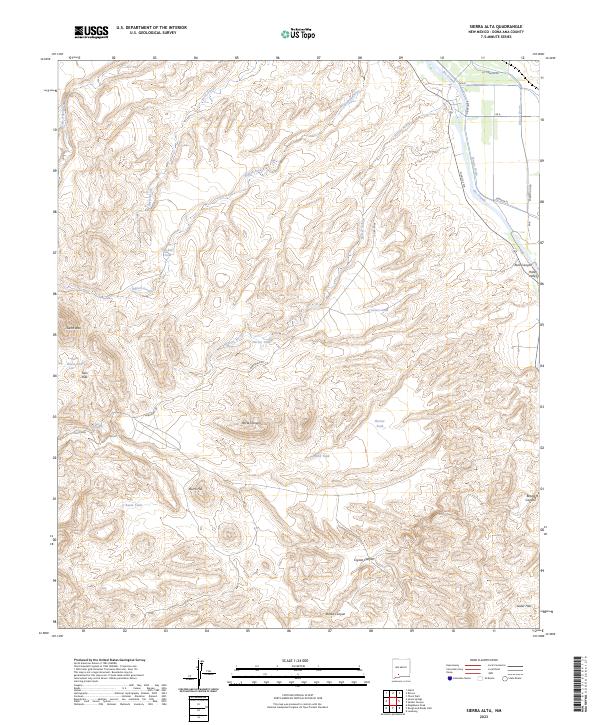 US Topo 7.5-minute map for Sierra Alta NM