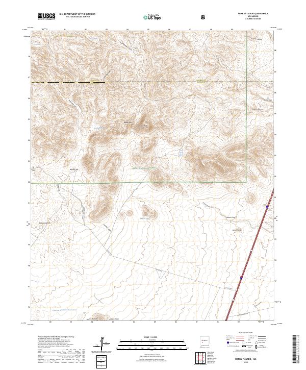 US Topo 7.5-minute map for Sierra Fijardo NM