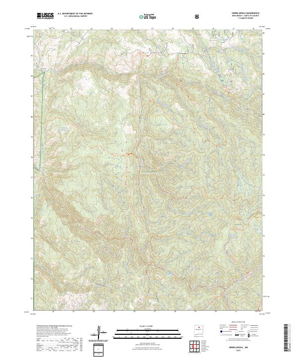 US Topo 7.5-minute map for Sierra Mosca NM