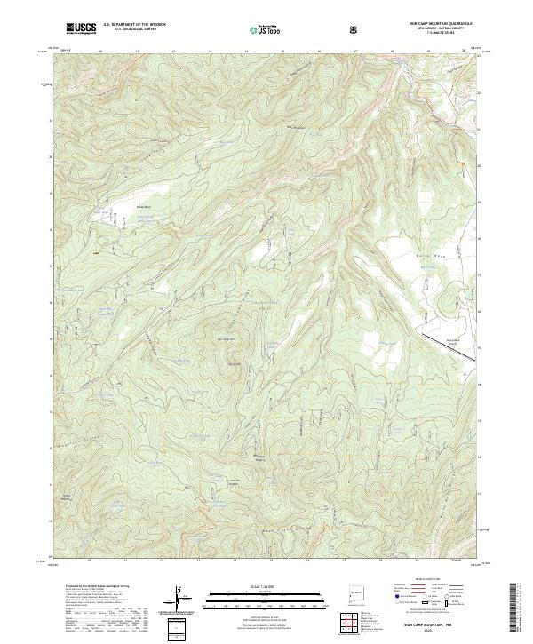 US Topo 7.5-minute map for Sign Camp Mountain NM