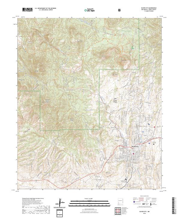 US Topo 7.5-minute map for Silver City NM