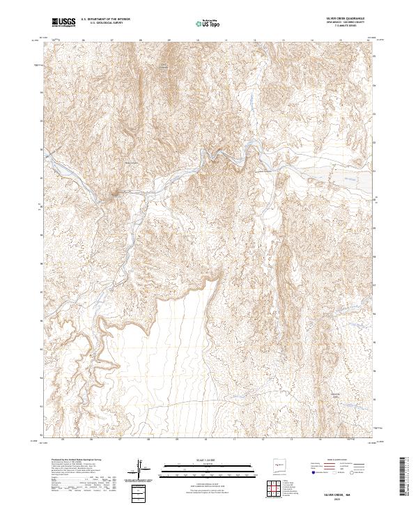 US Topo 7.5-minute map for Silver Creek NM