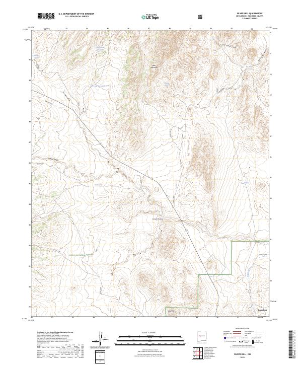 US Topo 7.5-minute map for Silver Hill NM