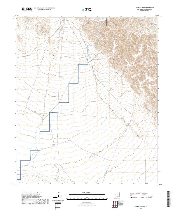 US Topo 7.5-minute map for Sixteen Canyon NM