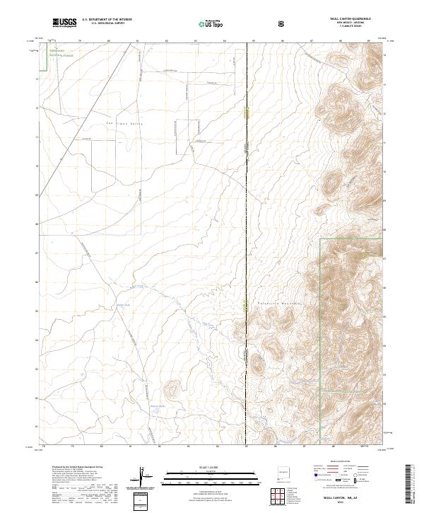 US Topo 7.5-minute map for Skull Canyon NMAZ