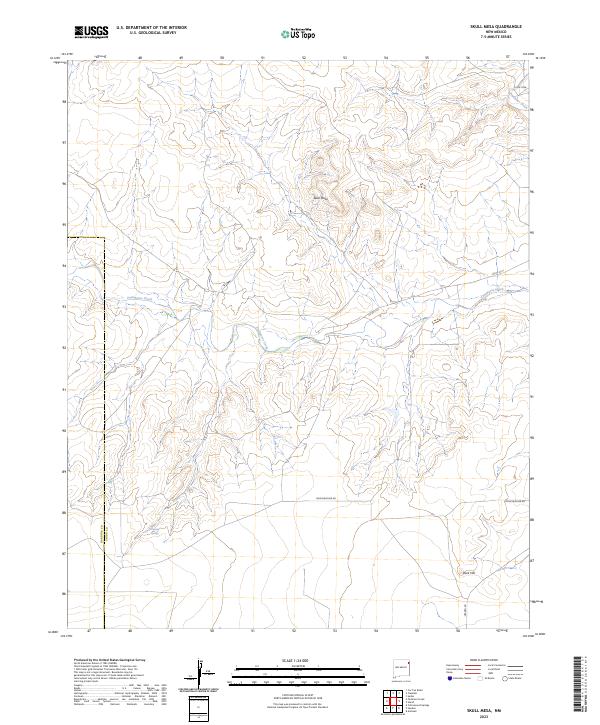 US Topo 7.5-minute map for Skull Mesa NM