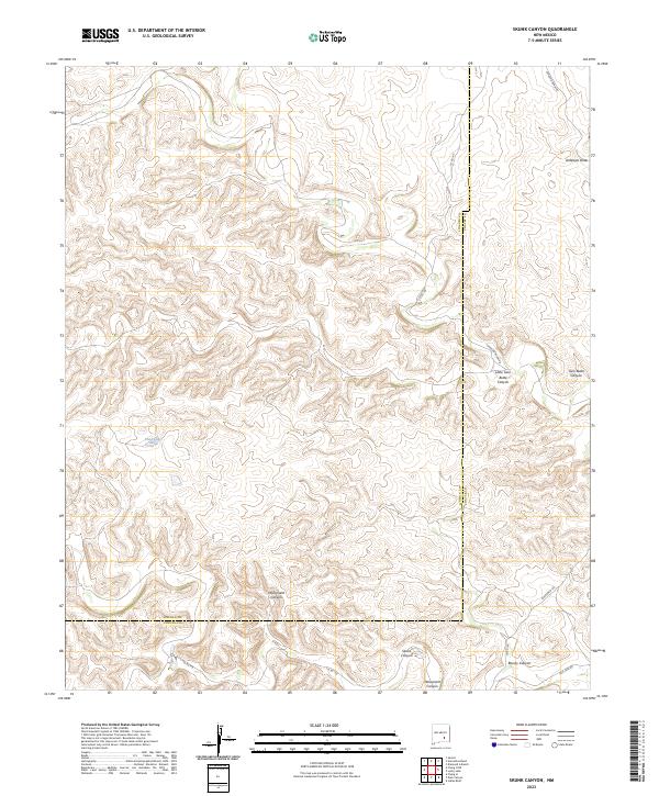 US Topo 7.5-minute map for Skunk Canyon NM