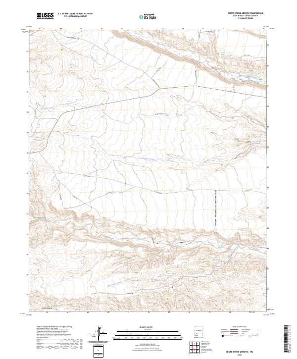 US Topo 7.5-minute map for Skute Stone Arroyo NM