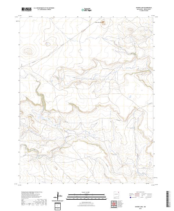 US Topo 7.5-minute map for Snyder Lake NM