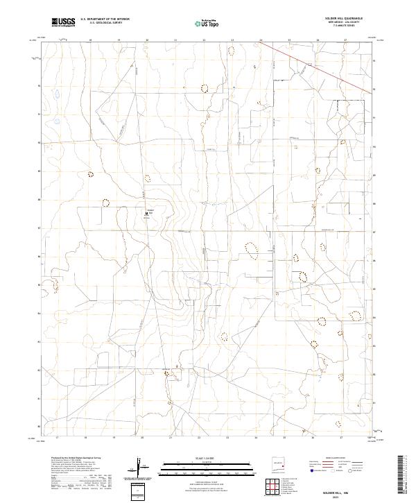 US Topo 7.5-minute map for Soldier Hill NM