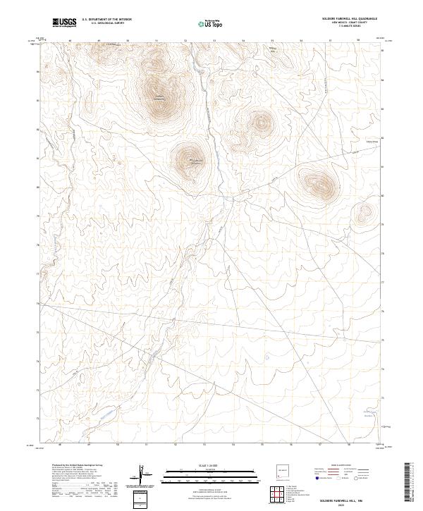 US Topo 7.5-minute map for Soldiers Farewell Hill NM