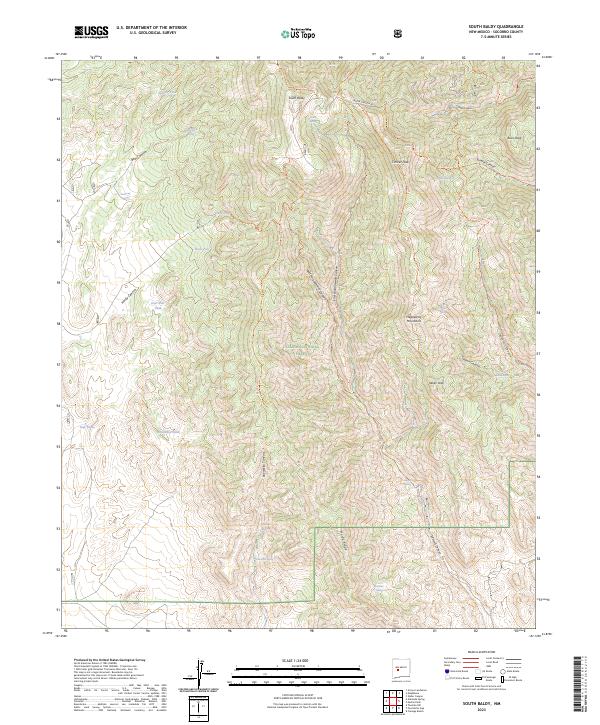 US Topo 7.5-minute map for South Baldy NM