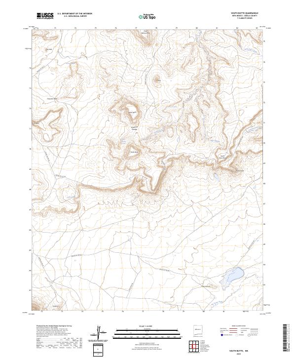 US Topo 7.5-minute map for South Butte NM