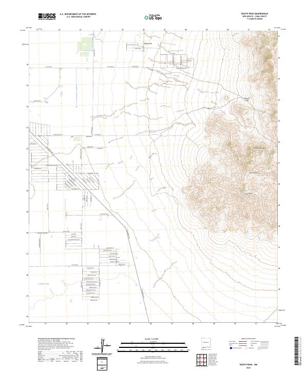 US Topo 7.5-minute map for South Peak NM