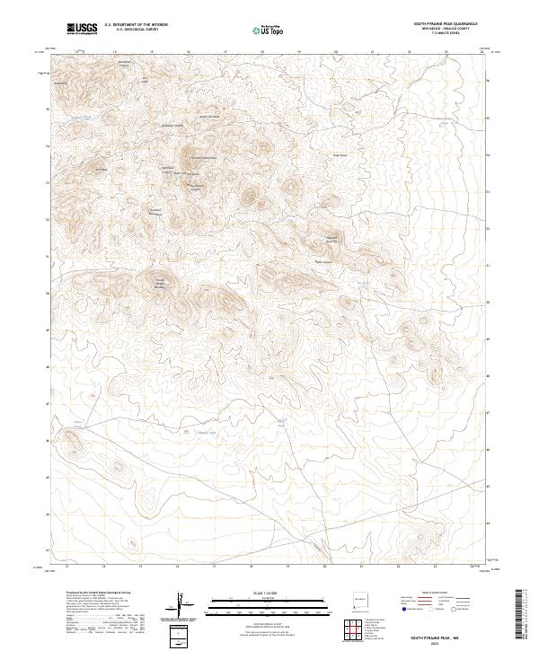 US Topo 7.5-minute map for South Pyramid Peak NM