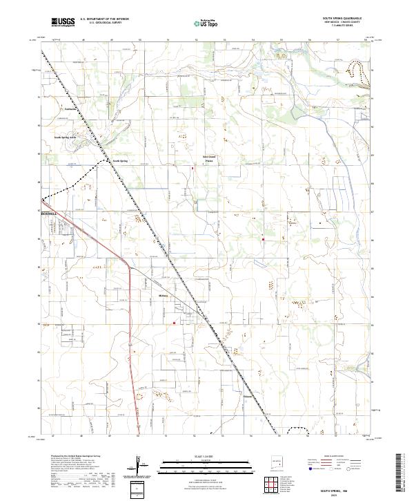 US Topo 7.5-minute map for South Spring NM