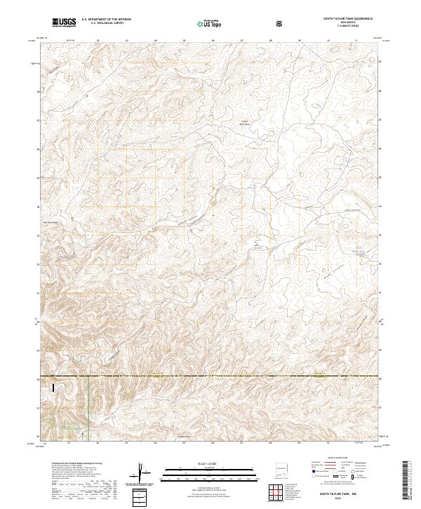 US Topo 7.5-minute map for South Taylor Tank NM