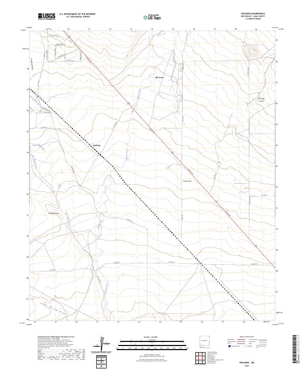 US Topo 7.5-minute map for Spalding NM