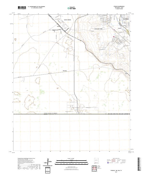US Topo 7.5-minute map for Strauss NMCHHTX