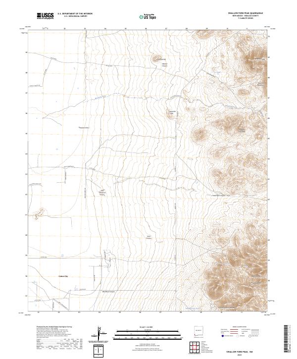 US Topo 7.5-minute map for Swallow Fork Peak NM