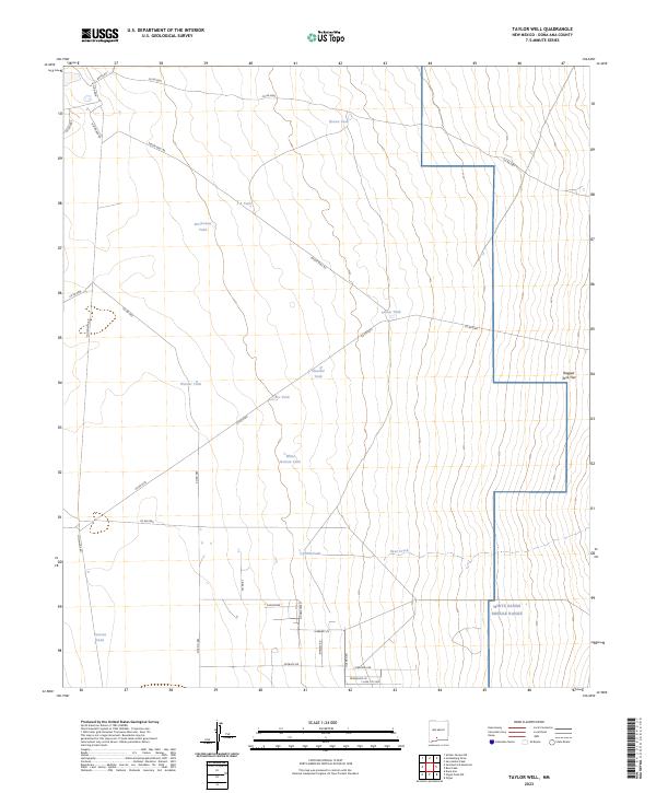 US Topo 7.5-minute map for Taylor Well NM
