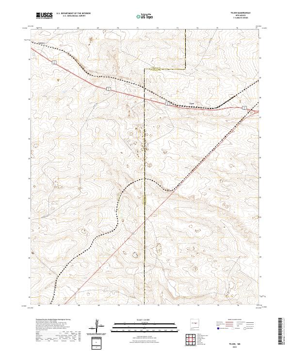 US Topo 7.5-minute map for Tejon NM – American Map Store