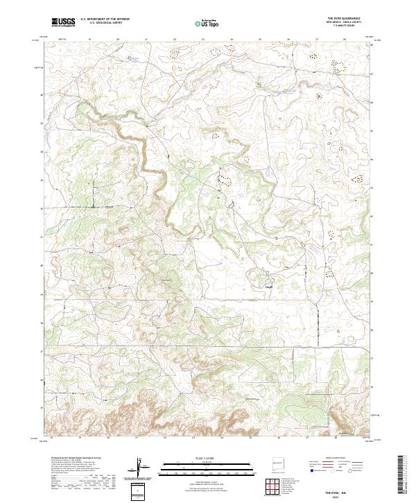 US Topo 7.5-minute map for The Dyke NM
