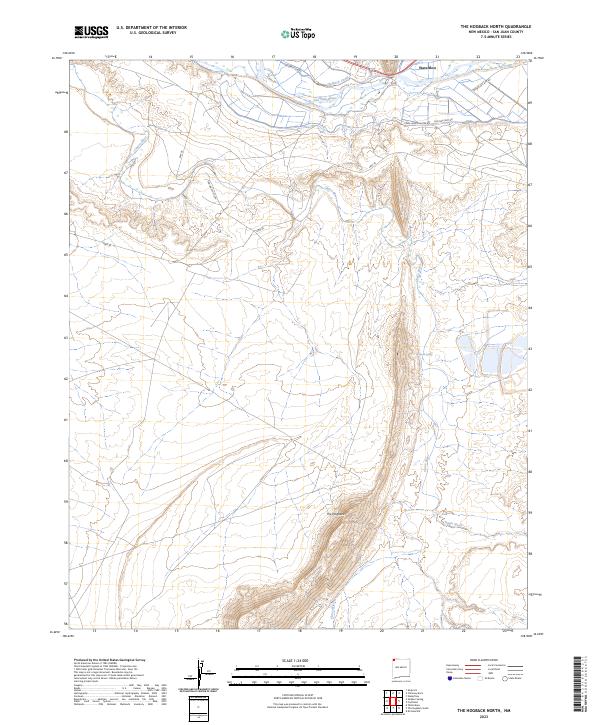 US Topo 7.5-minute map for The Hogback North NM