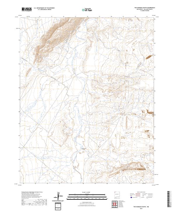 US Topo 7.5-minute map for The Hogback South NM