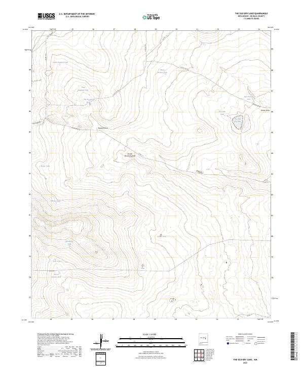 US Topo 7.5-minute map for The Old Dry Lake NM