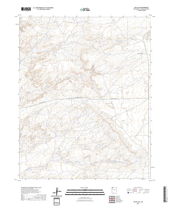 US Topo 7.5-minute map for The Pillar NM