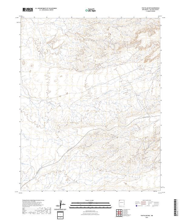 US Topo 7.5-minute map for The Pillar NW NM