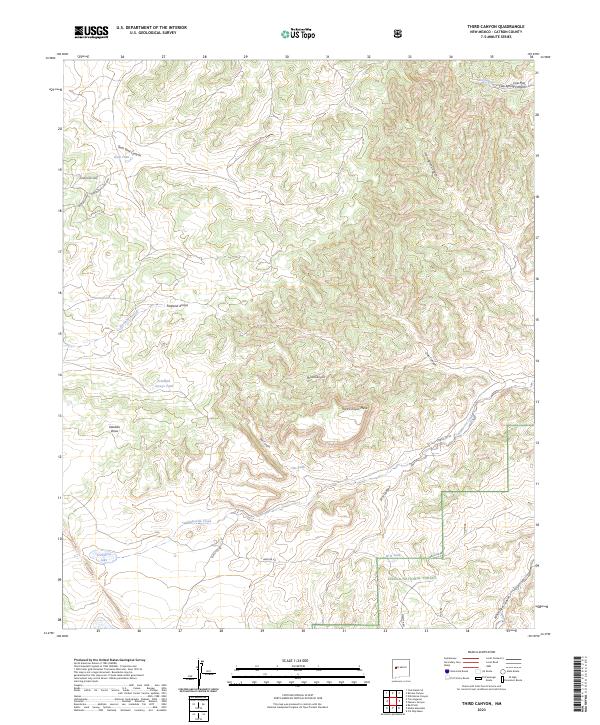 US Topo 7.5-minute map for Third Canyon NM