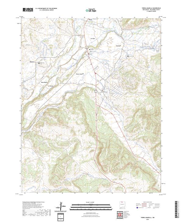 US Topo 7.5-minute map for Tierra Amarilla NM