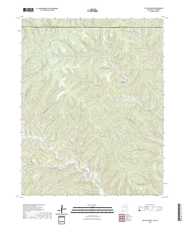 US Topo 7.5-minute map for Tin Pan Canyon NMCO