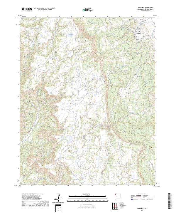 US Topo 7.5-minute map for Toadlena NM