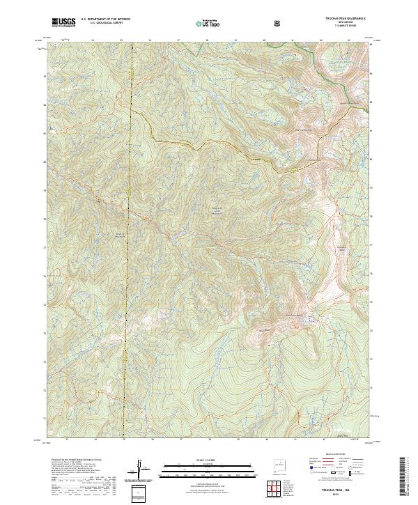 US Topo 7.5-minute map for Truchas Peak NM