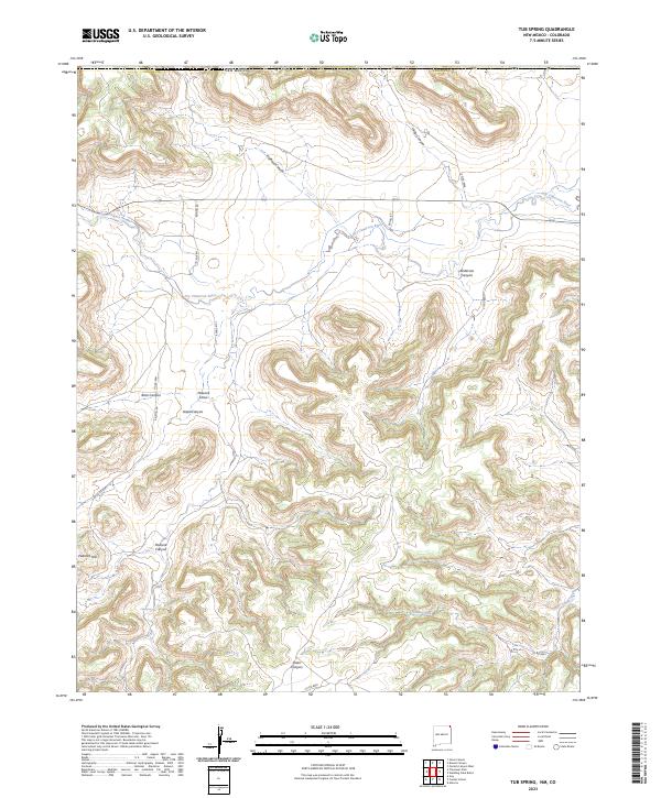 US Topo 7.5-minute map for Tub Spring NMCO