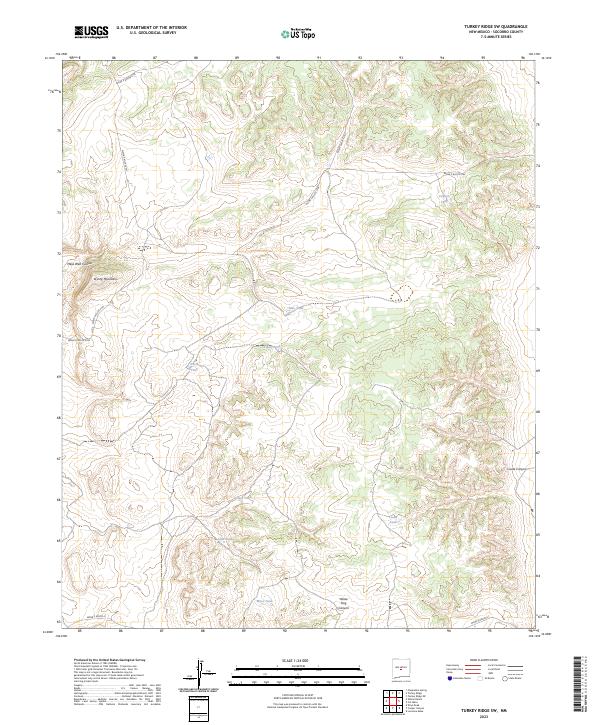 Sw Wa Turkey Map US Topo 7.5-minute map for Turkey Ridge SW NM – American Map Store